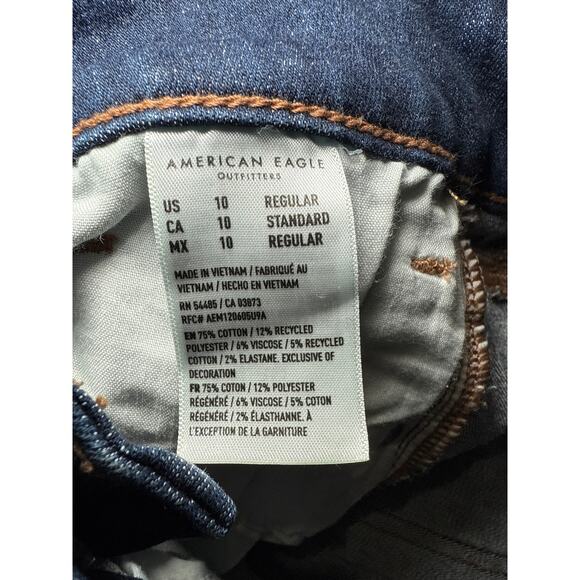 American Eagle kick bot dark wash jeans womens 10 normcore western cowgirl y2k - Picture 5 of 9